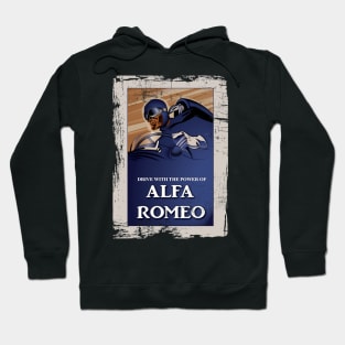 Alfa Romeo Vintage Poster Distressed type 2 Hoodie